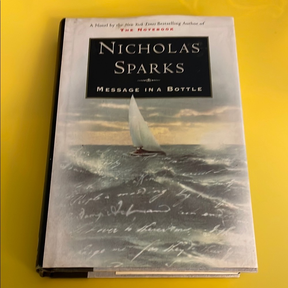 5/$5 Nicholas Sparks 'Message in a Bottle' Hardcover Book